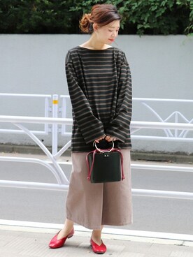 「LEMINOR（ルミノール）のアイテム」を使った、akiさん（レディース・158cm）の夏コーディネート