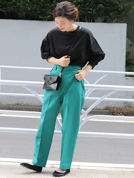 「FABIO RUSCONI（ファビオルスコーニ）のアイテム」を使った、akiさん（レディース・158cm）の夏コーディネート