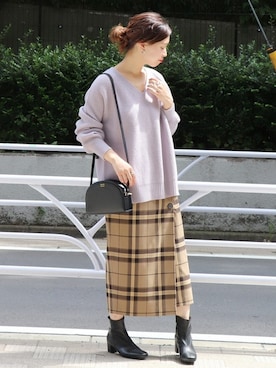 「OAD NEW YORK（オーエーディーニューヨーク）のアイテム」を使った、akiさん（レディース・158cm）の秋コーディネート