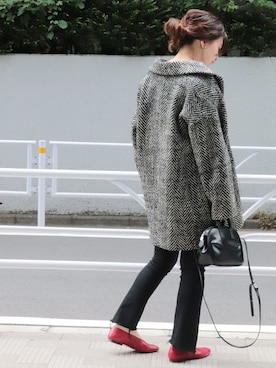 「赤パンプス」｜akiさん（レディース・158cm）の秋コーディネート