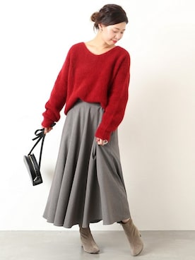 「OAD NEW YORK（オーエーディーニューヨーク）のアイテム」を使った、akiさん（レディース・158cm）の秋コーディネート