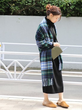 「TWEED MILL（ツイードミル）のアイテム」を使った、akiさん（レディース・158cm）の秋コーディネート