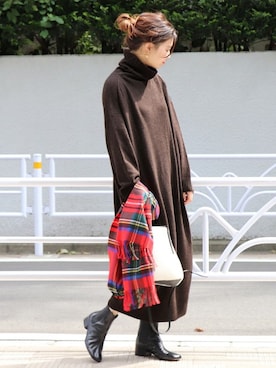 「the dilettante（ザ・ディレッタント）のアイテム」を使った、akiさん（レディース・158cm）の秋コーディネート