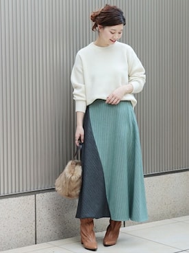 「JOURNAL STANDARD（ジャーナルスタンダード）のアイテム（バッグ）」を使った、akiさん（レディース・158cm）の冬コーディネート