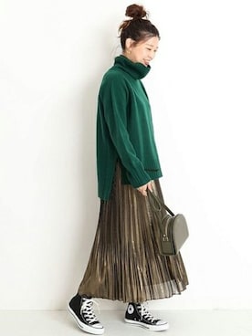 「OAD NEW YORK（オーエーディーニューヨーク）のアイテム」を使った、akiさん（レディース・158cm）の冬コーディネート