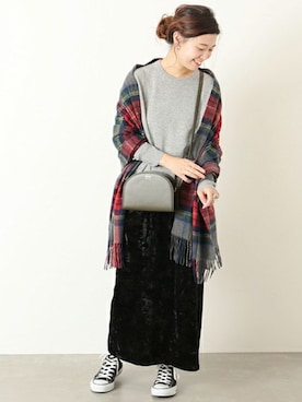 「OAD NEW YORK（オーエーディーニューヨーク）のアイテム」を使った、akiさん（レディース・158cm）の冬コーディネート