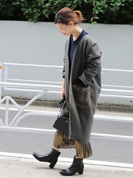 「OAD NEW YORK（オーエーディーニューヨーク）のアイテム」を使った、akiさん（レディース・158cm）の冬コーディネート