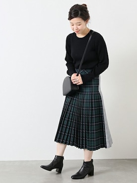 「OAD NEW YORK（オーエーディーニューヨーク）のアイテム」を使った、akiさん（レディース・158cm）の冬コーディネート