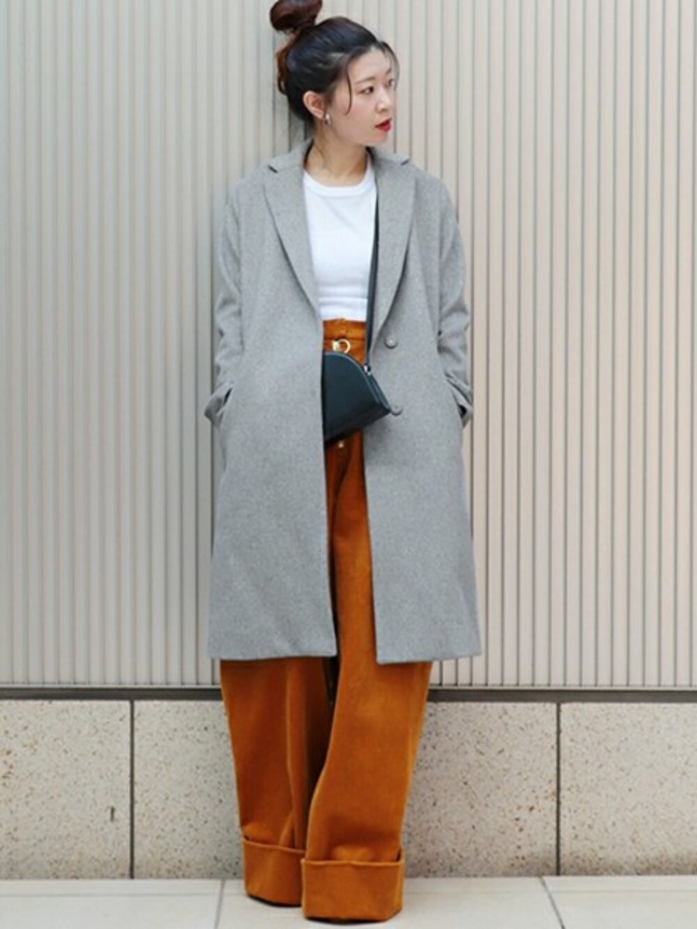 SUPER-WOOL チェスターコート◇を使った人気ファッション