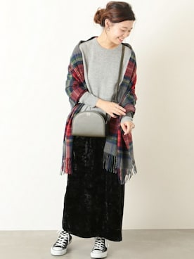 「OAD NEW YORK（オーエーディーニューヨーク）のアイテム」を使った、akiさん（レディース・158cm）の冬コーディネート