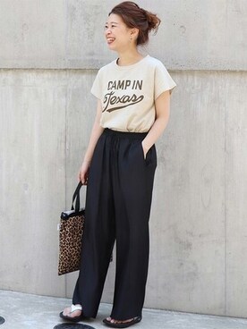 「RIDING HIGH（ライディングハイ）のアイテム」を使った、akiさん（レディース・158cm）の夏コーディネート