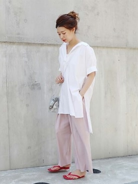 「MAISON EUREKA（メゾンエウレカ）のアイテム」を使った、akiさん（レディース・158cm）の夏コーディネート