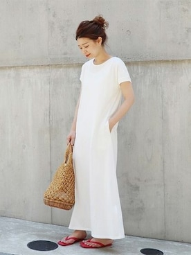 「MAISON EUREKA（メゾンエウレカ）のアイテム」を使った、akiさん（レディース・158cm）の夏コーディネート