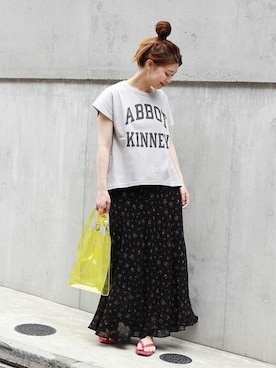 「RIDING HIGH（ライディングハイ）のアイテム」を使った、akiさん（レディース・158cm）の夏コーディネート