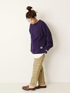 「RUSSELL（ラッセル）のアイテム」を使った、akiさん（レディース・158cm）の夏コーディネート