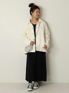 「Wrangler（ラングラー）のアイテム（ブルゾン）」を使った、akiさん（レディース・158cm）の秋コーディネート