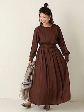 「MOHI（モヒ）のアイテム」を使った、akiさん（レディース・158cm）の秋コーディネート