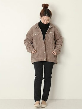 「Wrangler（ラングラー）のアイテム（ブルゾン）」を使った、akiさん（レディース・158cm）の秋コーディネート