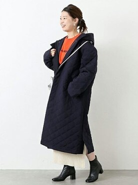 「キルティングコート」｜akiさん（レディース・158cm）の秋コーディネート