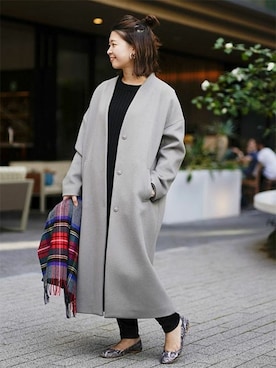 「MOHI（モヒ）のアイテム」を使った、akiさん（レディース・158cm）の秋コーディネート