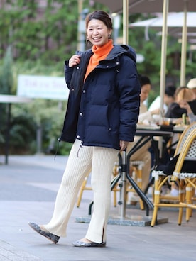 「JOURNAL STANDARD（ジャーナルスタンダード）のアイテム（ダウンジャケット/コート）」を使った、akiさん（レディース・158cm）の秋コーディネート