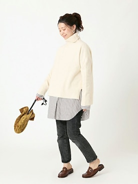 「arron（アローン）のアイテム」を使った、akiさん（レディース・158cm）の秋コーディネート