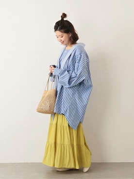 「MOHI（モヒ）のアイテム」を使った、akiさん（レディース・158cm）の春コーディネート