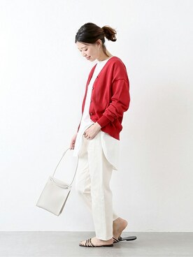 「JOURNAL STANDARD（ジャーナルスタンダード）のアイテム（カーディガン/ボレロ）」を使った、akiさん（レディース・158cm）の冬コーディネート