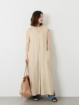 「PLAKTON（プラクトン）のアイテム」を使った、akiさん（レディース・158cm）の春コーディネート