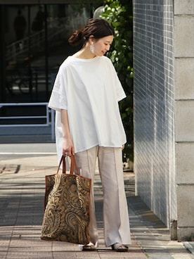 「the dilettante（ザ・ディレッタント）のアイテム」を使った、akiさん（レディース・158cm）の春コーディネート