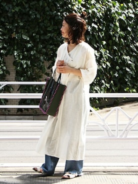 「PROTCOL（プロトコル）のアイテム」を使った、akiさん（レディース・158cm）の春コーディネート