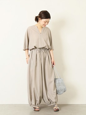 「PLAKTON（プラクトン）のアイテム」を使った、akiさん（レディース・158cm）の春コーディネート