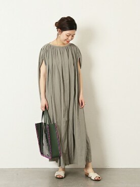 「PROTCOL（プロトコル）のアイテム」を使った、akiさん（レディース・158cm）の春コーディネート