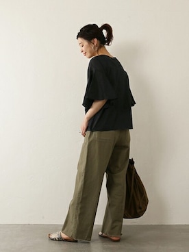 「PLAKTON（プラクトン）のアイテム」を使った、akiさん（レディース・158cm）の春コーディネート