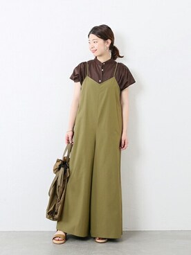 「JOURNAL STANDARD（ジャーナルスタンダード）のアイテム（オールインワン・サロペット）」を使った、akiさん（レディース・158cm）の春コーディネート