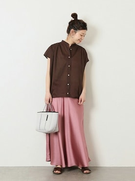 「PLAKTON（プラクトン）のアイテム」を使った、akiさん（レディース・158cm）の春コーディネート