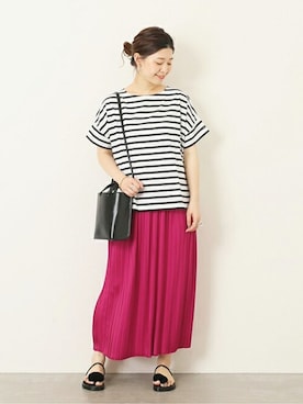 「LEMINOR（ルミノール）のアイテム」を使った、akiさん（レディース・158cm）の春コーディネート