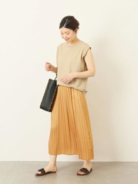 「PROTCOL（プロトコル）のアイテム」を使った、akiさん（レディース・158cm）の春コーディネート