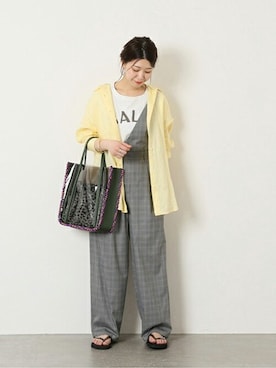 「JOURNAL STANDARD（ジャーナルスタンダード）のアイテム（オールインワン・サロペット）」を使った、akiさん（レディース・158cm）の春コーディネート