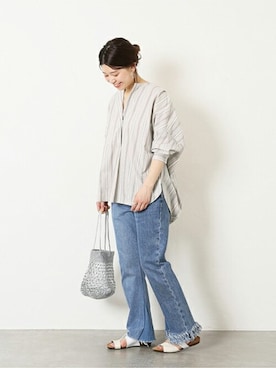 「PLAKTON（プラクトン）のアイテム」を使った、akiさん（レディース・158cm）の春コーディネート