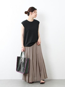 「PROTCOL（プロトコル）のアイテム」を使った、akiさん（レディース・158cm）の夏コーディネート