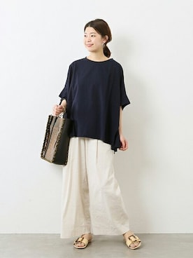 「PROTCOL（プロトコル）のアイテム」を使った、akiさん（レディース・158cm）の夏コーディネート