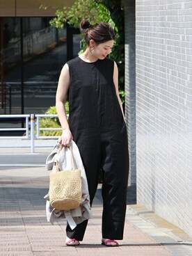 「JOURNAL STANDARD（ジャーナルスタンダード）のアイテム（オールインワン・サロペット）」を使った、akiさん（レディース・158cm）の夏コーディネート