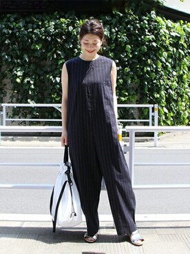 「JOURNAL STANDARD（ジャーナルスタンダード）のアイテム（オールインワン・サロペット）」を使った、akiさん（レディース・158cm）の夏コーディネート
