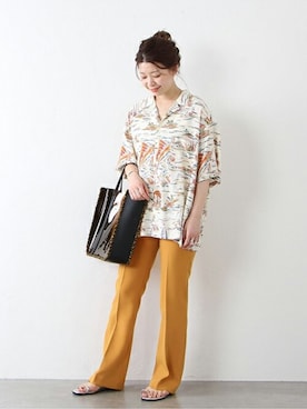 「PROTCOL（プロトコル）のアイテム」を使った、akiさん（レディース・158cm）の夏コーディネート