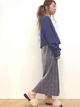 「ロングヘア」｜「アイテム（その他シューズ）」を使った、MiZUKiさん（レディース・153cm）の秋コーディネート
