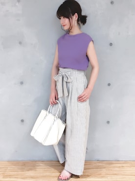 「natural couture（ナチュラルクチュール）のアイテム（イヤリング）」を使った、MiZUKiさん（レディース・162cm）の春コーディネート