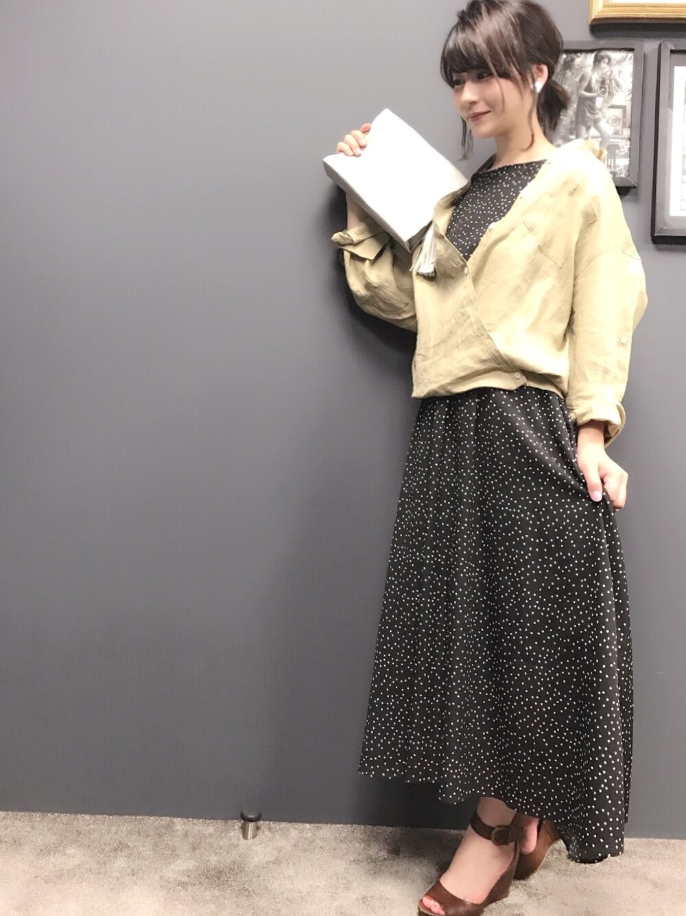 MiZUKiさんの「楊柳ロングワンピース（natural couture）」を使ったコーディネート