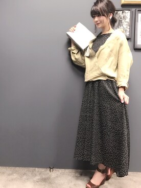 「natural couture（ナチュラルクチュール）のアイテム（イヤリング）」を使った、MiZUKiさん（レディース・162cm）の春コーディネート