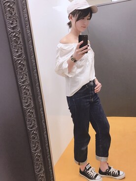 「Marc by Marc Jacobs（マークバイマークジェイコブス）のアイテム（腕時計）」を使った、MiZUKiさん（レディース・162cm）の夏コーディネート